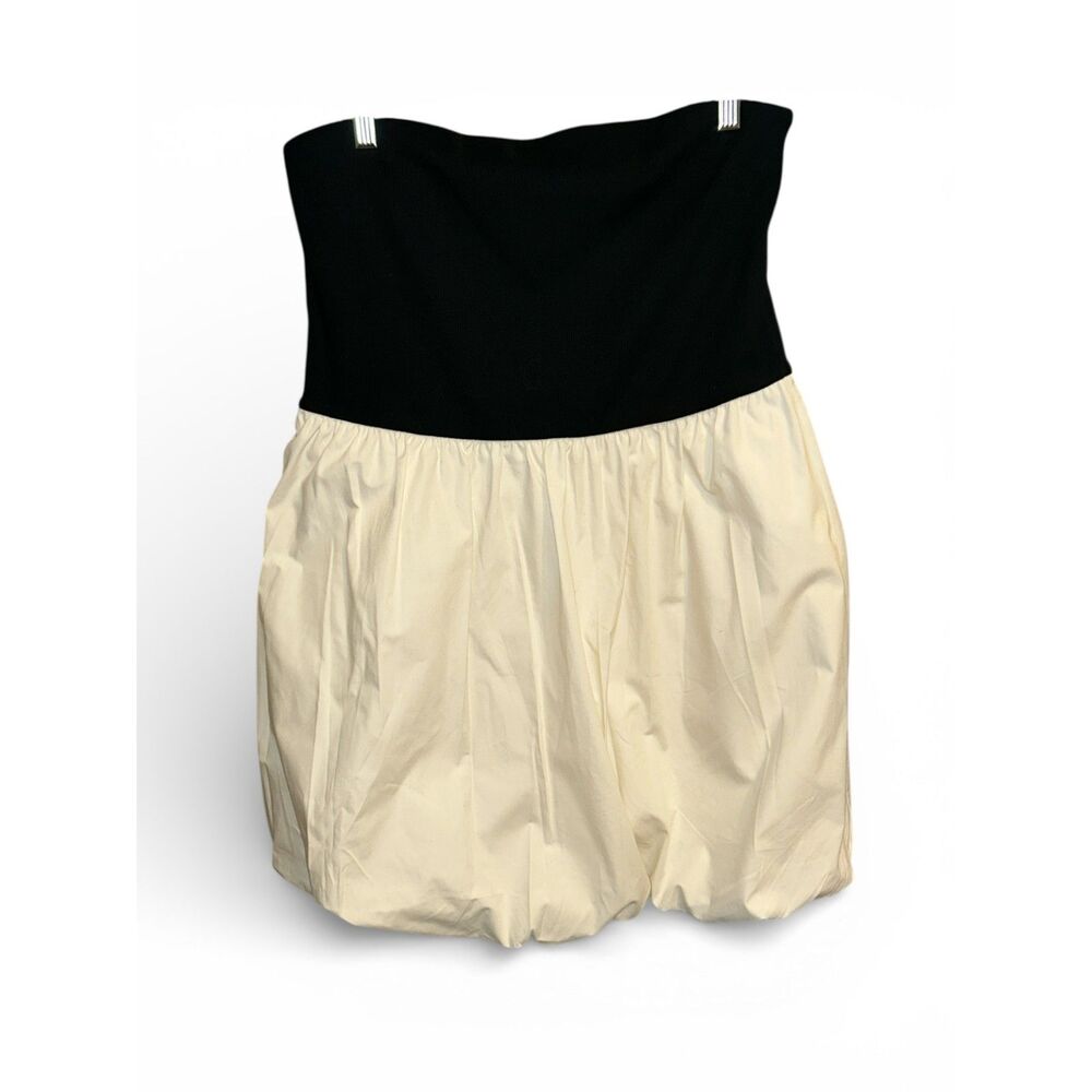 A New Day Strapless Bubble Hem Mini Dress Large NWOT 16” P2P 28.5” Length